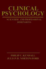 Cover of: Clinical psychology: scientific and professional dimensions