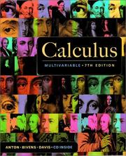 Cover of: Calculus, Multivariable Version by Howard A. Anton, Irl Bivens, Stephen Davis
