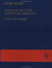 Cover of: Sampling methods for applied research: text and cases