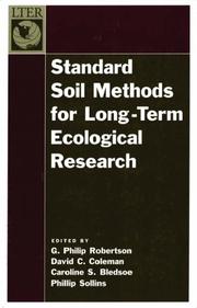 Cover of: Standard soil methods for long-term ecological research