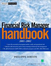 Cover of: Financial Risk Manager Handbook 2001-2002 by Philippe Jorion