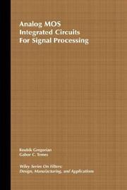 Cover of: Analog MOS integrated circuits for signal processing