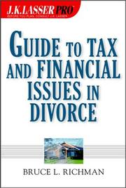 Cover of: Guide to tax and financial issues in divorce