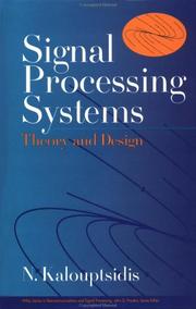 Cover of: Signal processing systems: theory and design