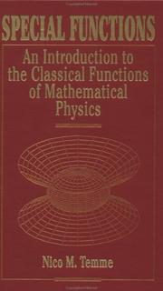 Cover of: Special functions by N. M. Temme