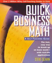Cover of: Quick business math by Stephen L. Slavin