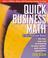 Cover of: Quick business math