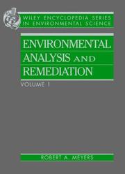 Cover of: Encyclopedia of environmental analysis and remediation by Robert A. Meyers, editor.