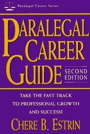 Cover of: Paralegal career guide