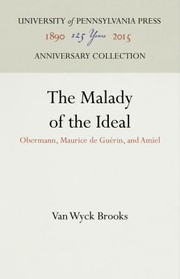 Cover of: Malady of the Ideal: Obermann, Maurice de Guerin, and Amiel