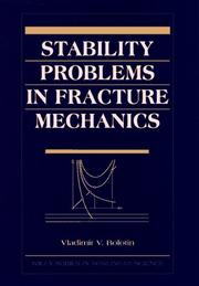 Cover of: Stability problems in fracture mechanics