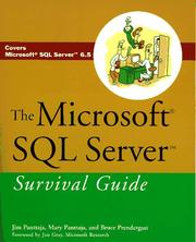 Cover of: The Microsoft SQL Server survival guide by Jim Panttaja