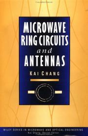 Cover of: Microwave ring circuits and antennas