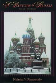 Cover of: A history of Russia by Nicholas Valentine Riasanovsky