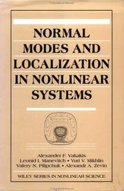 Cover of: Normal modes and localization in nonlinear systems