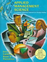 Applied management science by John A. Lawrence, Jr., Barry Alan Pasternack