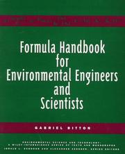 Cover of: Formula handbook for environmental engineers and scientists
