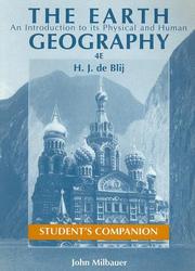 Cover of: The Earth: An Introduction to its Physical and Human Geography, 4th Edition (Student's Companion)