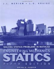 Cover of: Solving Statics Problems with MathCAD by J. L. Meriam, L. G. Kraige