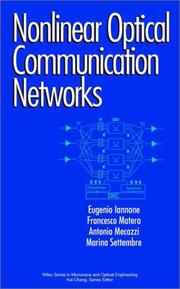 Cover of: Nonlinear optical communication networks