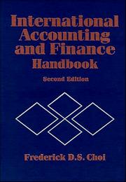 Cover of: International accounting and finance handbook