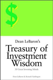 Cover of: Dean LeBaron's Treasury of Investment Wisdom: 30 Great Investing Minds