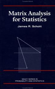 Cover of: Matrix analysis for statistics