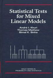 Cover of: Statistical tests in mixed linear models