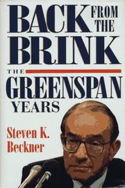 Cover of: Back from the brink by Steven K. Beckner