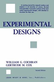 Cover of: Experimental Designs, 2nd Edition