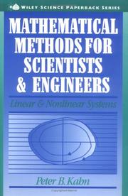 Cover of: Mathematical Methods for Scientists and Engineers by Peter B. Kahn, Peter B. Kahn