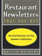 Cover of: Restaurant newsletters that pay off