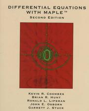 Cover of: Differential equations with Maple by Kevin R. Coombes