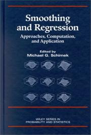 Cover of: Smoothing and regression: approaches, computation, and application