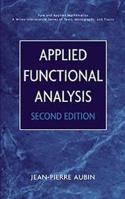 Cover of: Applied functional analysis by Jean Pierre Aubin
