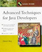 Cover of: Advanced techniques for Java developers by Daniel J. Berg