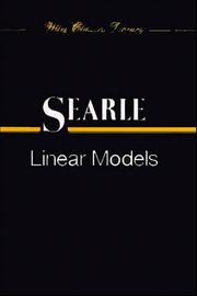 Cover of: Linear Models | Shayle R. Searle