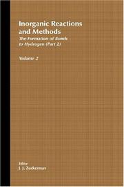 Cover of: Inorganic Reactions and Methods, The Formation of the Bond to Hydrogen (Part 2) (Inorganic Reactions and Methods)