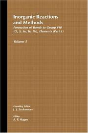 Cover of: Inorganic Reactions and Methods, The Formation of Bonds to Group VIB (O, S, Se, Te, Po) Elements (Part 1) (Inorganic Reactions and Methods) by Jerold J. Zuckerman