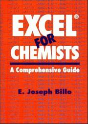 Excel for chemists by E. Joseph Billo
