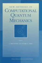 Cover of: New Methods in Computational Quantum Mechanics, Volume 93, Advances in Chemical Physics