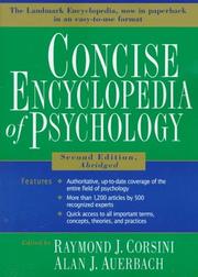 Cover of: Concise encyclopedia of psychology