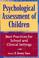 Cover of: Psychological assessment of children