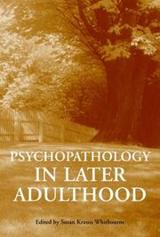 Cover of: Psychopathology in Later Adulthood by Susan Krauss Whitbourne