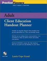 Cover of: The adult client education handout planner by Laurie Cope Grand