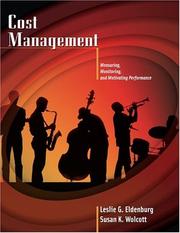 Cover of: Cost Management by Leslie G. Eldenburg, Susan K. Wolcott