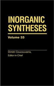 Cover of: Inorganic Syntheses
