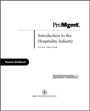Cover of: Introduction to the Hospitality Industry, Student Workbook by Tom Powers, Clayton W. Barrows