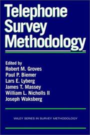 Cover of: Telephone Survey Methodology (Wiley Series in Survey Methodology) by 