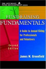 Cover of: Fundraising fundamentals | James M. Greenfield